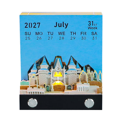 3D Calendar 2027 - Cinderella Castle - 3D Calendar