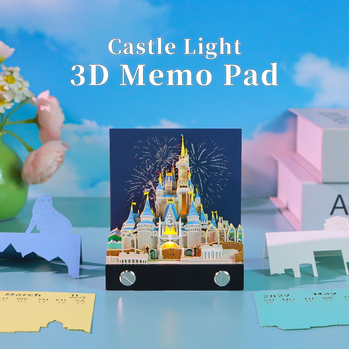 3D Calendar 2027 - Cinderella Castle - 3D Calendar
