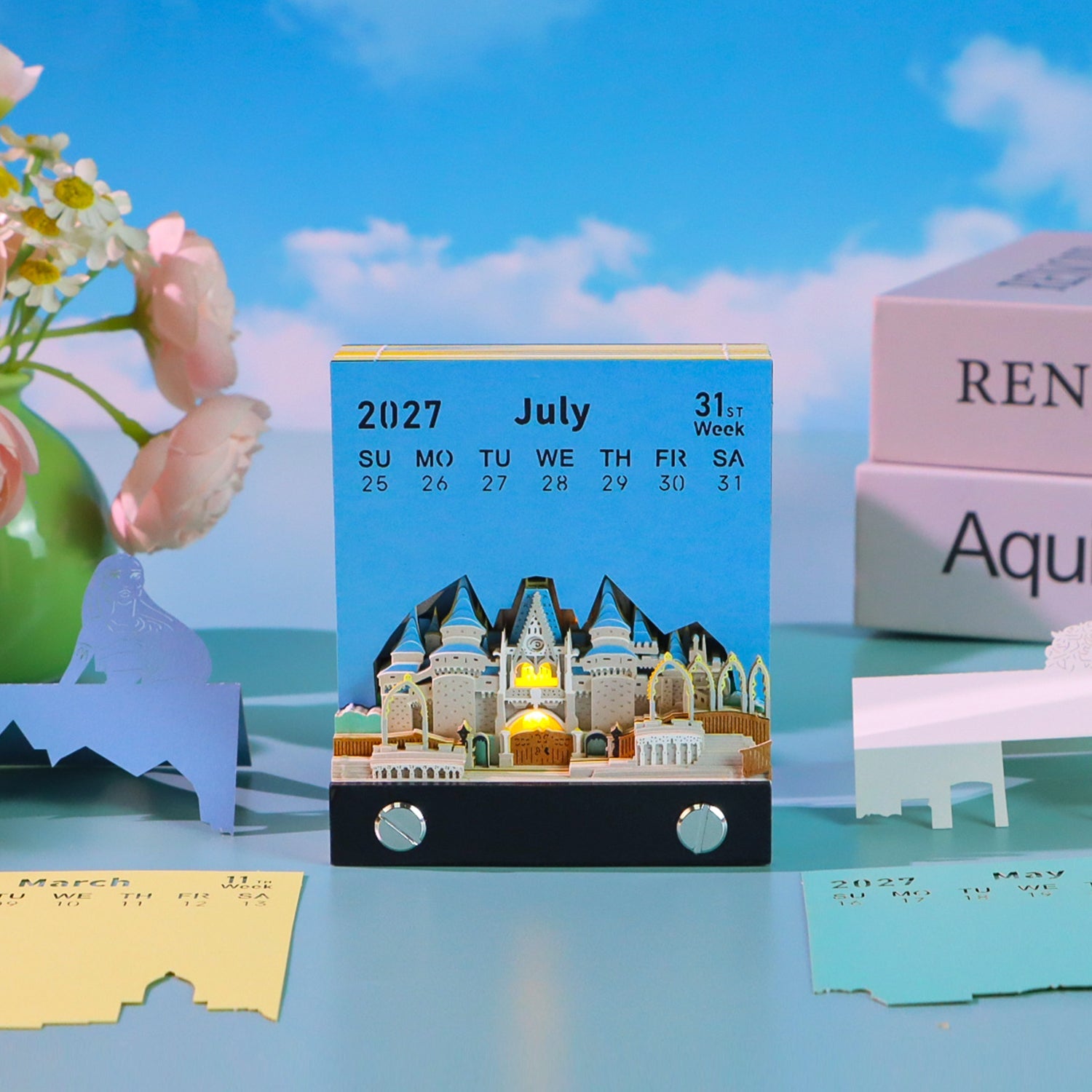 3D Calendar 2027 - Cinderella Castle - 3D Calendar