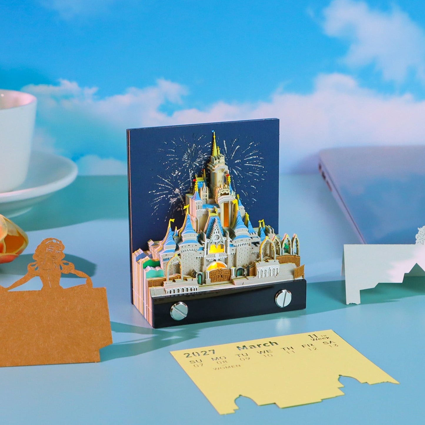 3D Calendar 2027 - Cinderella Castle - 3D Calendar