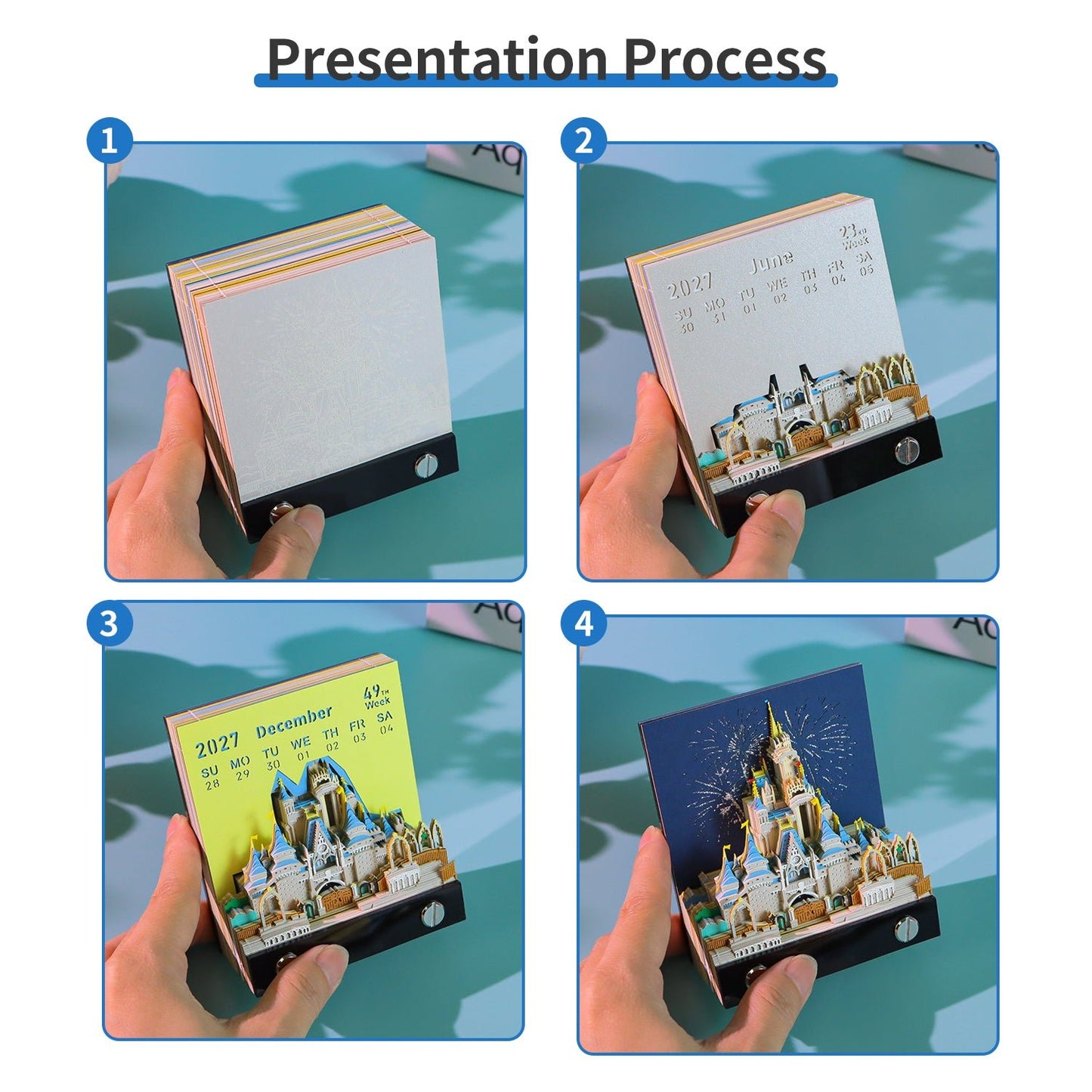 3D Calendar 2027 - Cinderella Castle - 3D Calendar