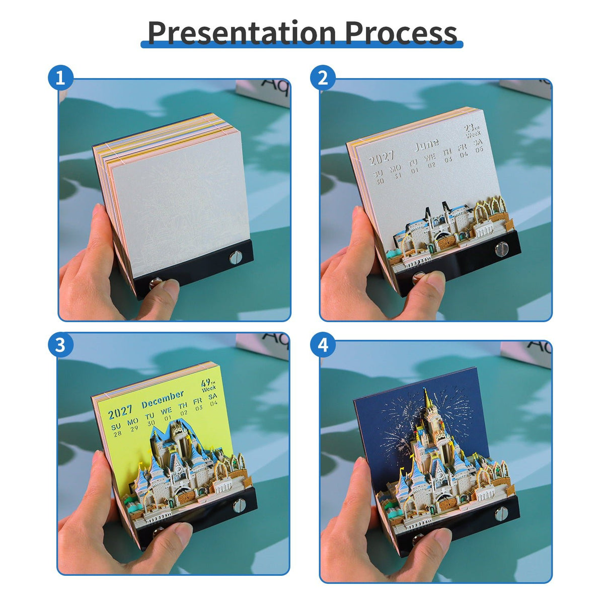 3D Calendar 2027 - Cinderella Castle - 3D Calendar