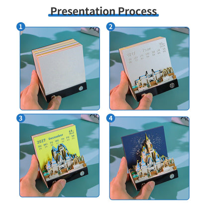 3D Calendar 2027 - Cinderella Castle - 3D Calendar