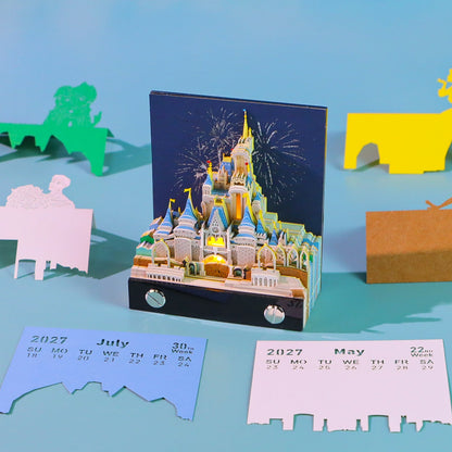 3D Calendar 2027 - Cinderella Castle - 3D Calendar