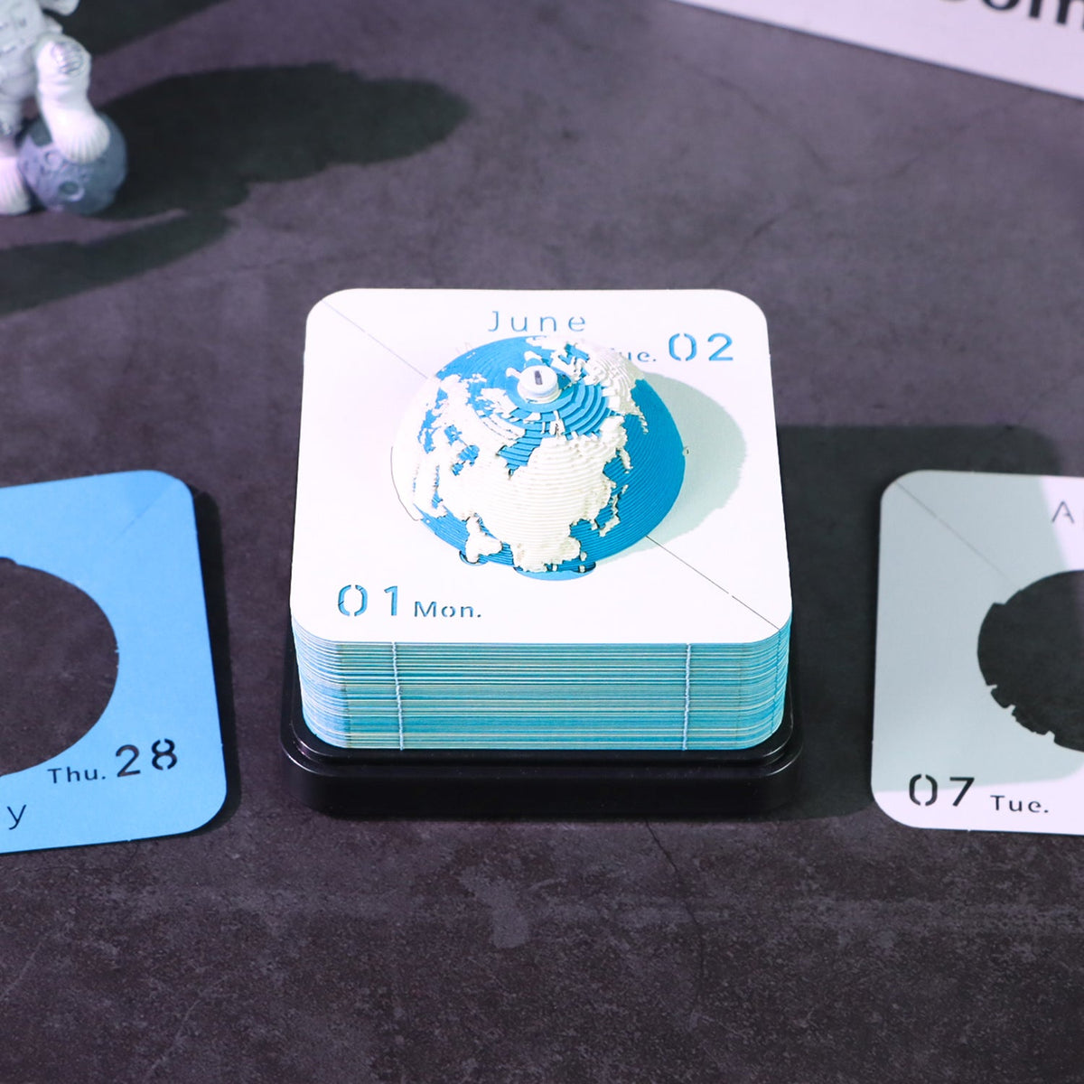 3D Calendar 2027 - Earth - 3D Calendar