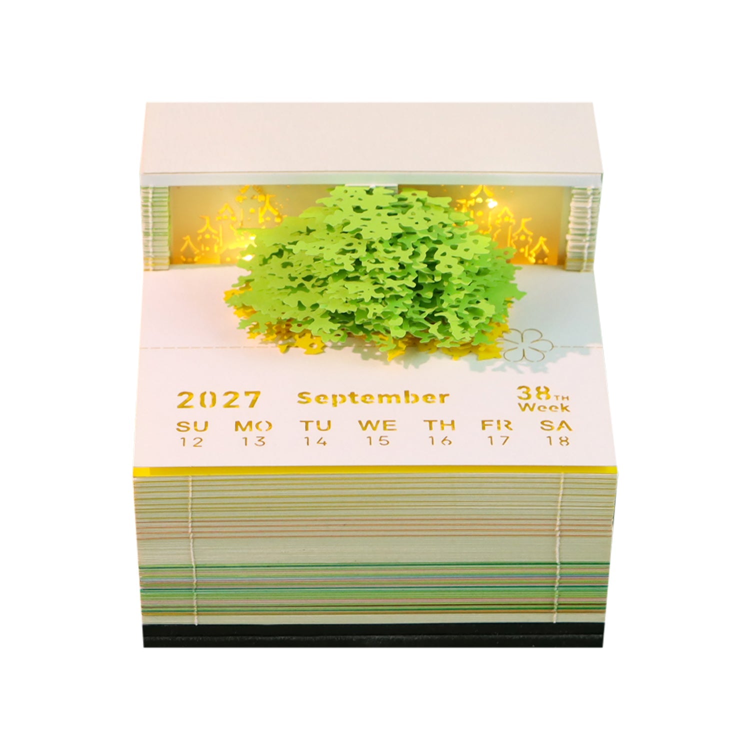 3D Calendar 2027 - Floral Tree Island - 3D Calendar
