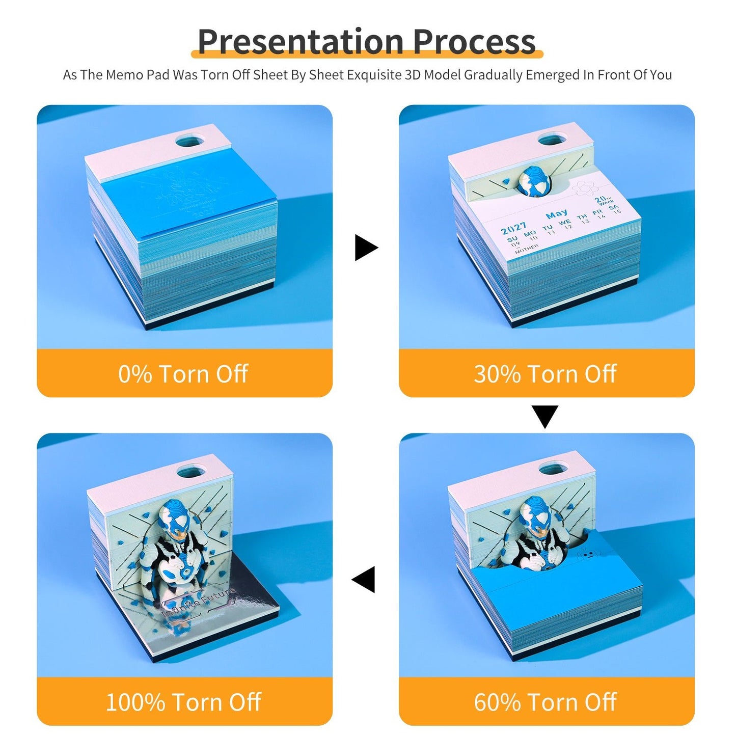 3D Calendar 2027 - Infinite Future - 3D Calendar