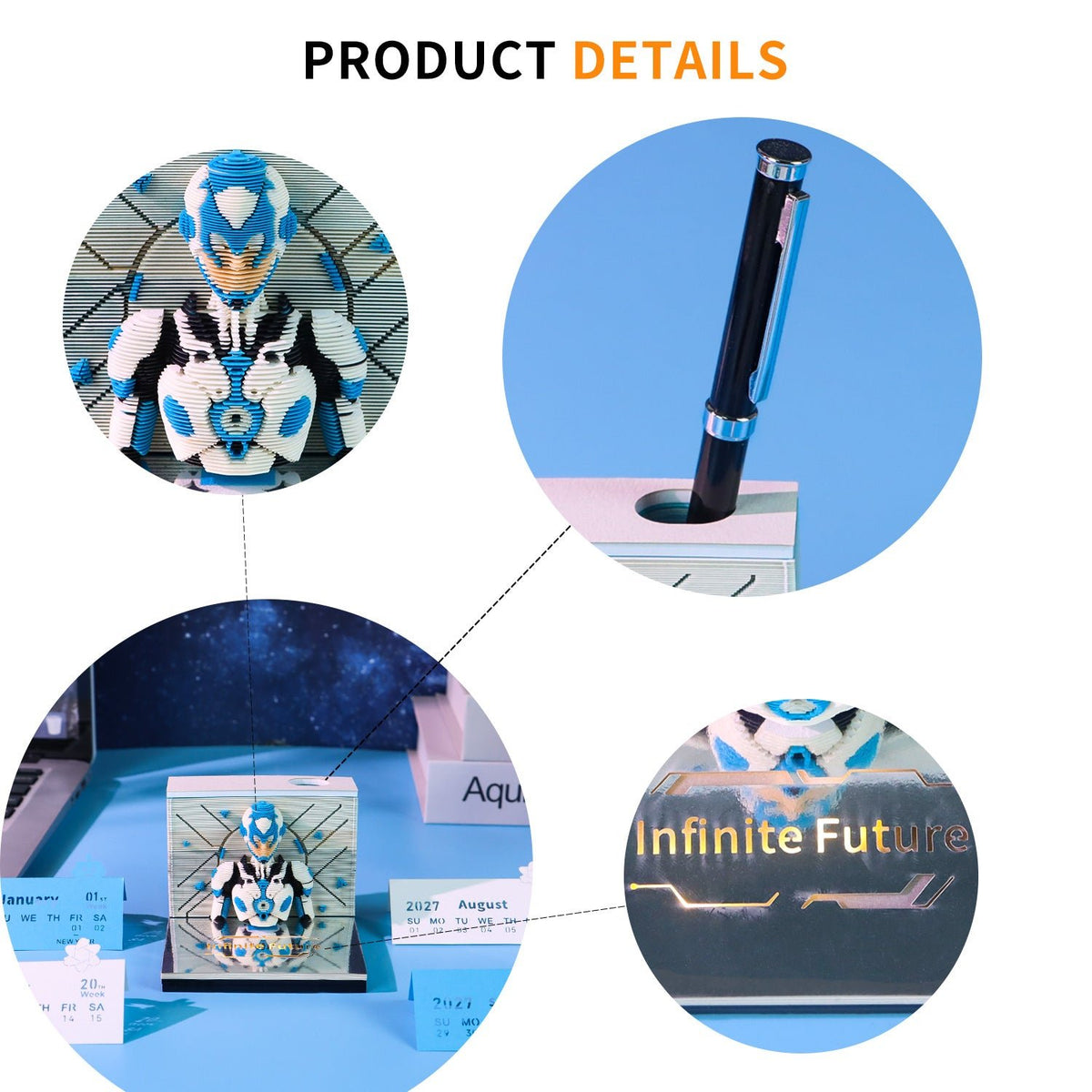 3D Calendar 2027 - Infinite Future - 3D Calendar