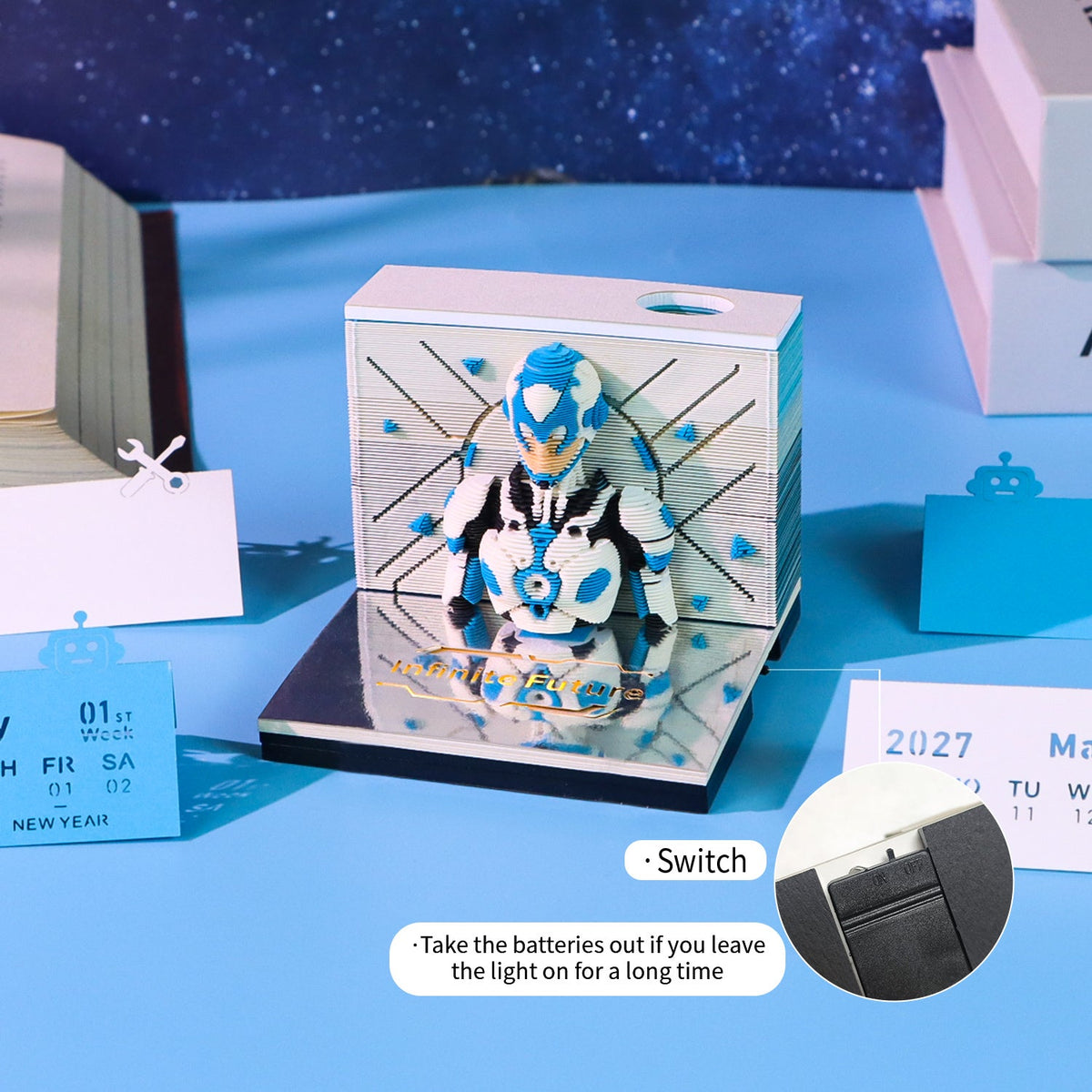 3D Calendar 2027 - Infinite Future - 3D Calendar