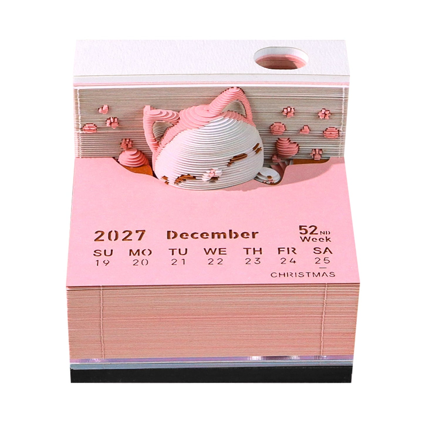 3D Calendar 2027 - Jumping Cat - 3D Calendar