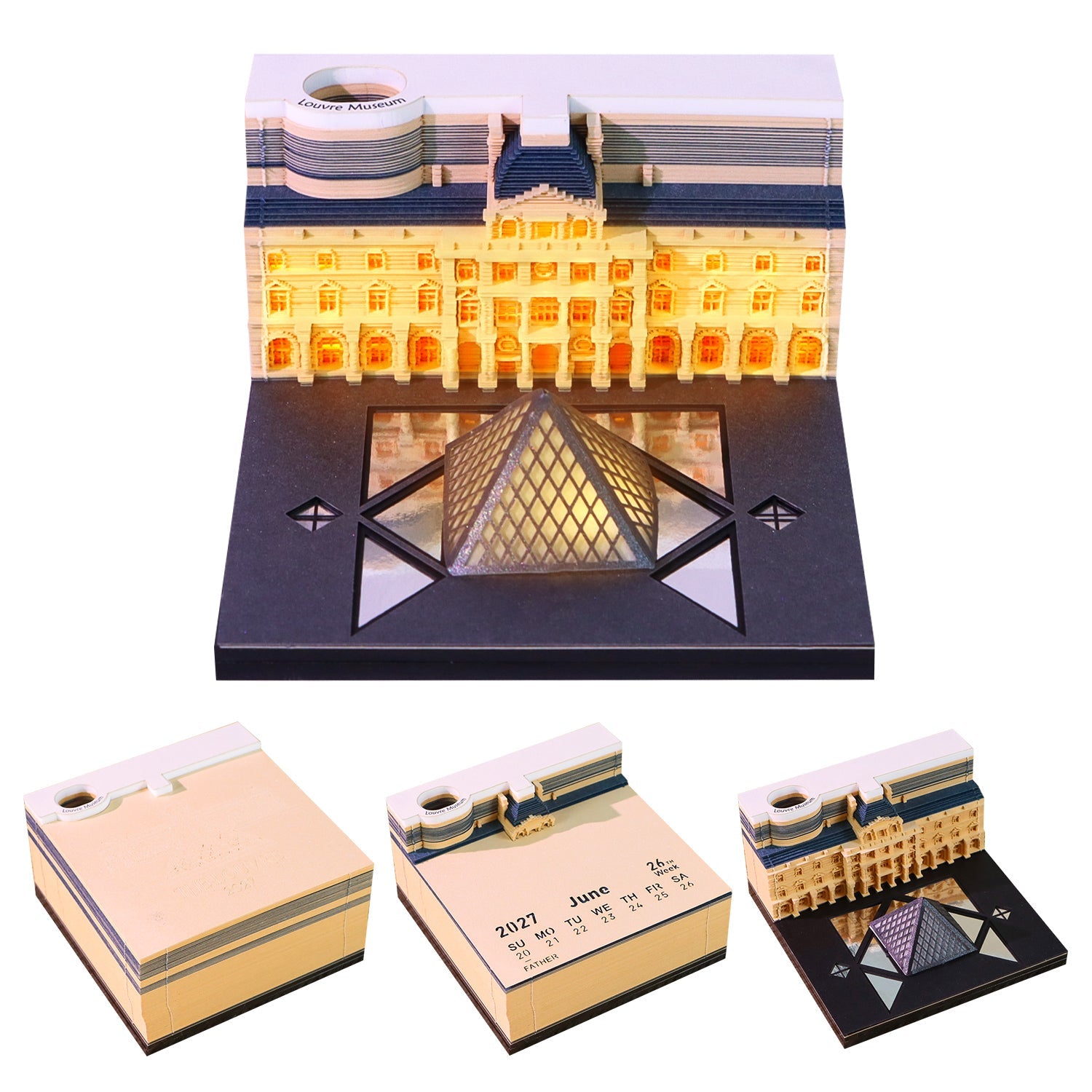 3D Calendar 2027 - Louvre - 3D Calendar