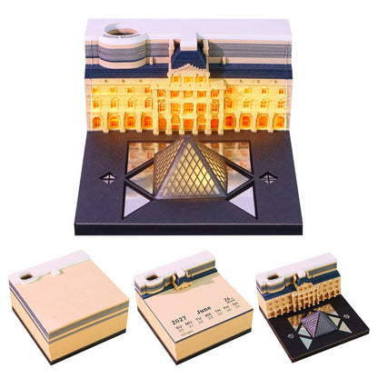 3D Calendar 2027 - Louvre - 3D Calendar