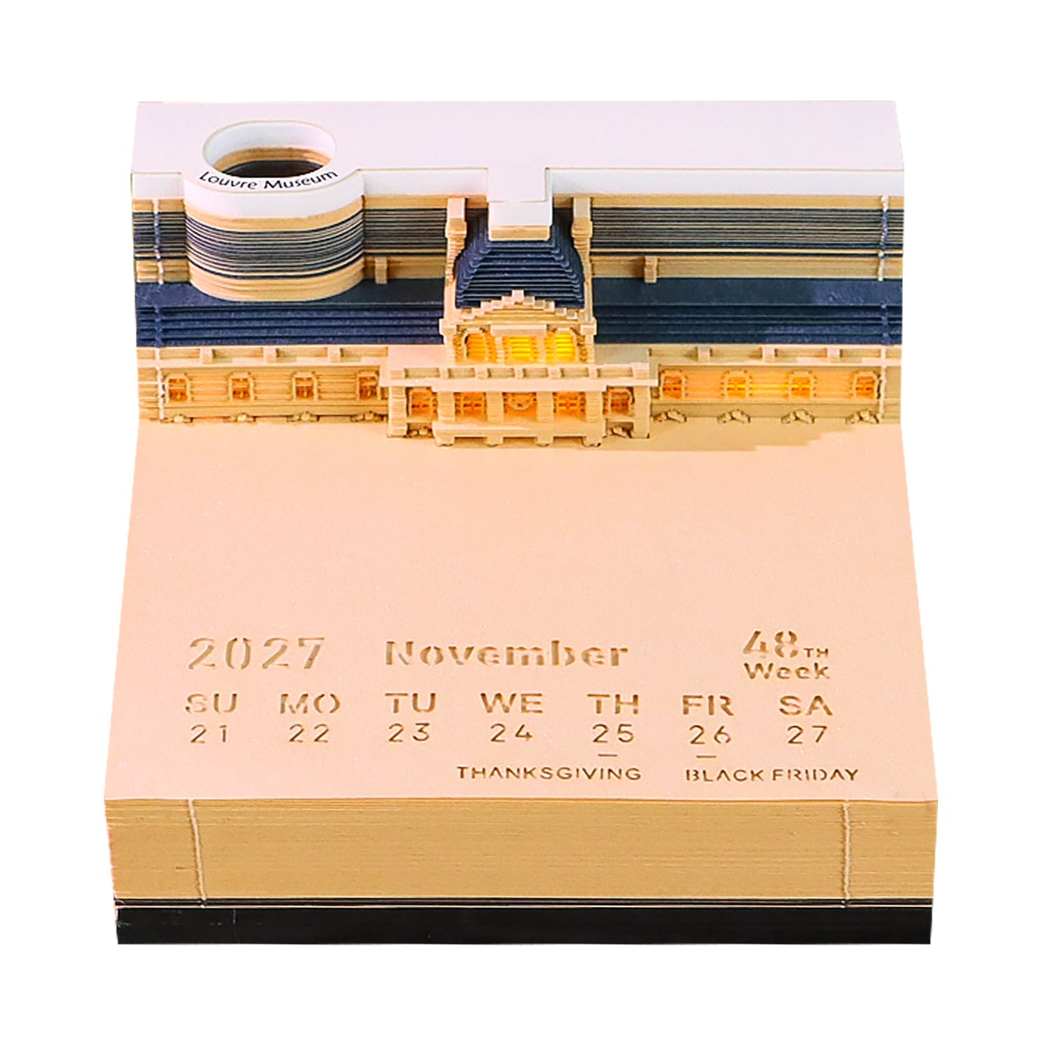 3D Calendar 2027 - Louvre - 3D Calendar