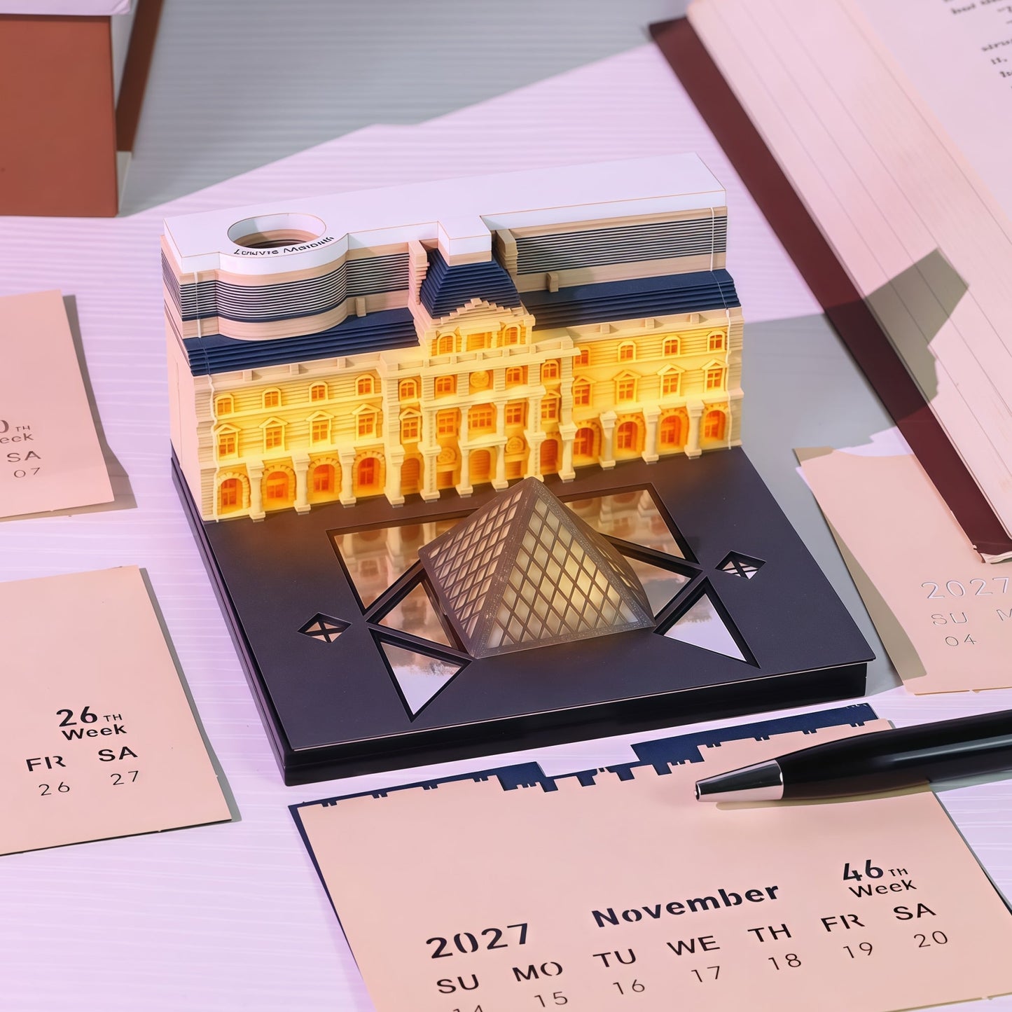 3D Calendar 2027 - Louvre - 3D Calendar