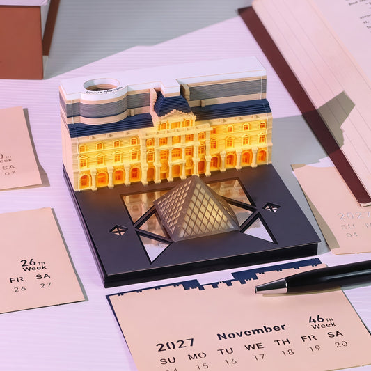 3D Calendar 2027 - Louvre - 3D Calendar