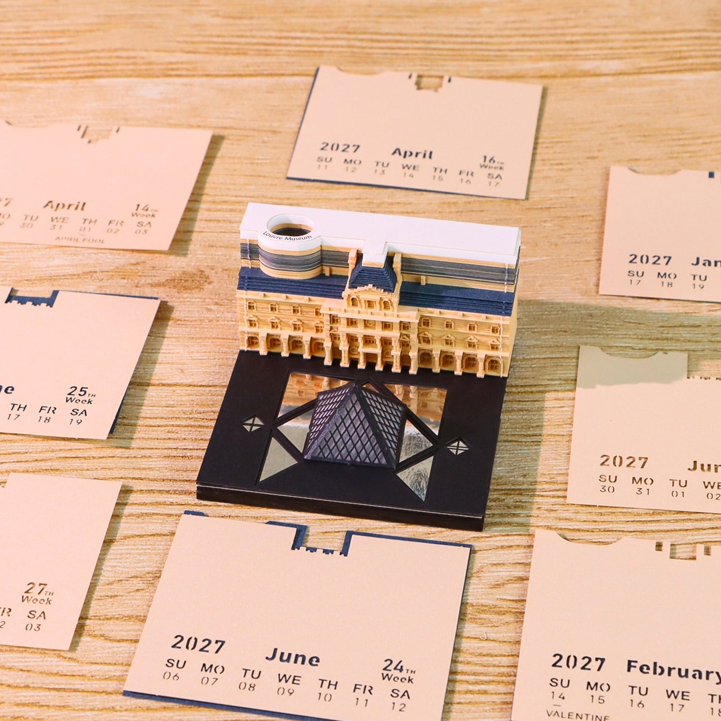 3D Calendar 2027 - Louvre - 3D Calendar