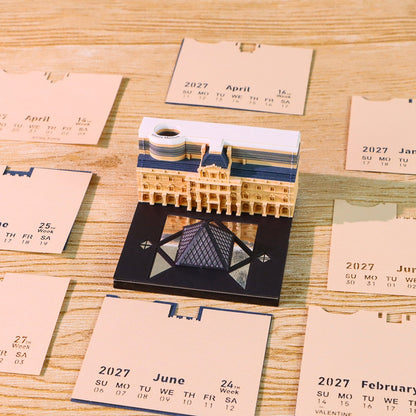 3D Calendar 2027 - Louvre - 3D Calendar