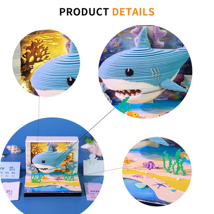 3D Calendar 2027 - Lovely Ocean Shark - 3D Calendar