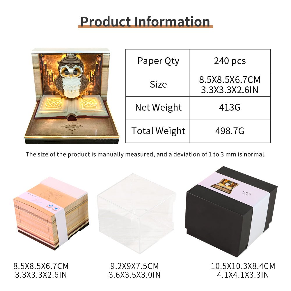 3D Calendar 2027 - Magic Owl - 3D Calendar