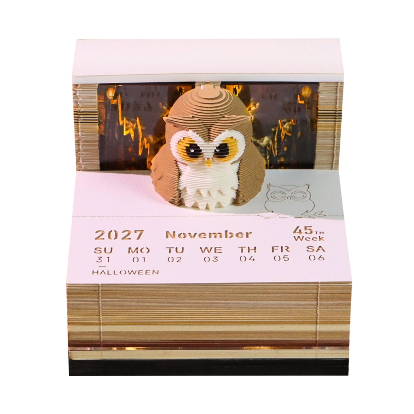 3D Calendar 2027 - Magic Owl - 3D Calendar