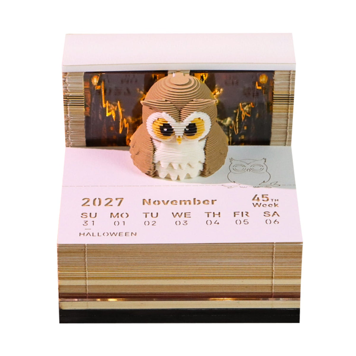 3D Calendar 2027 - Magic Owl - 3D Calendar