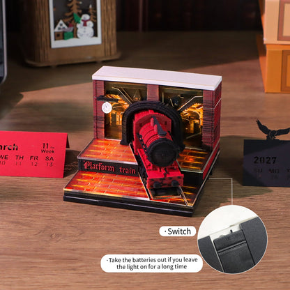 3D Calendar 2027 - Magic Platform Train - 3D Calendar