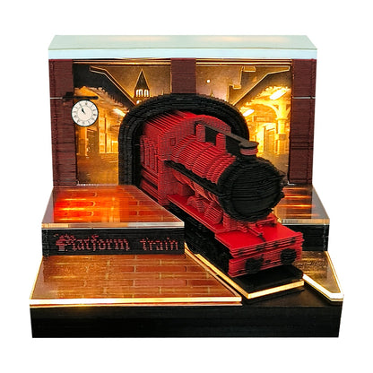 3D Calendar 2027 - Magic Platform Train - 3D Calendar
