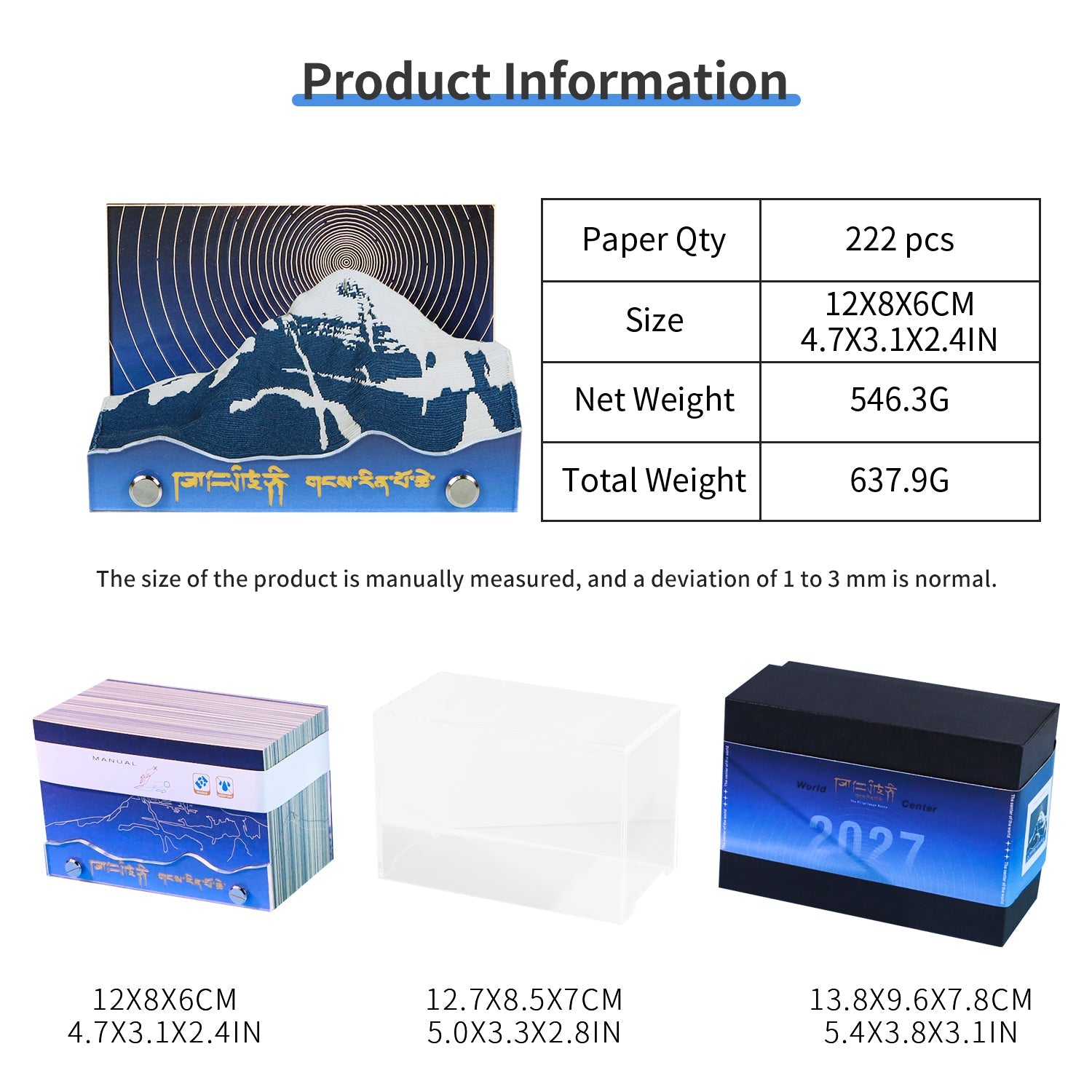 3D Calendar 2027 - Mount Kailash - 3D Calendar