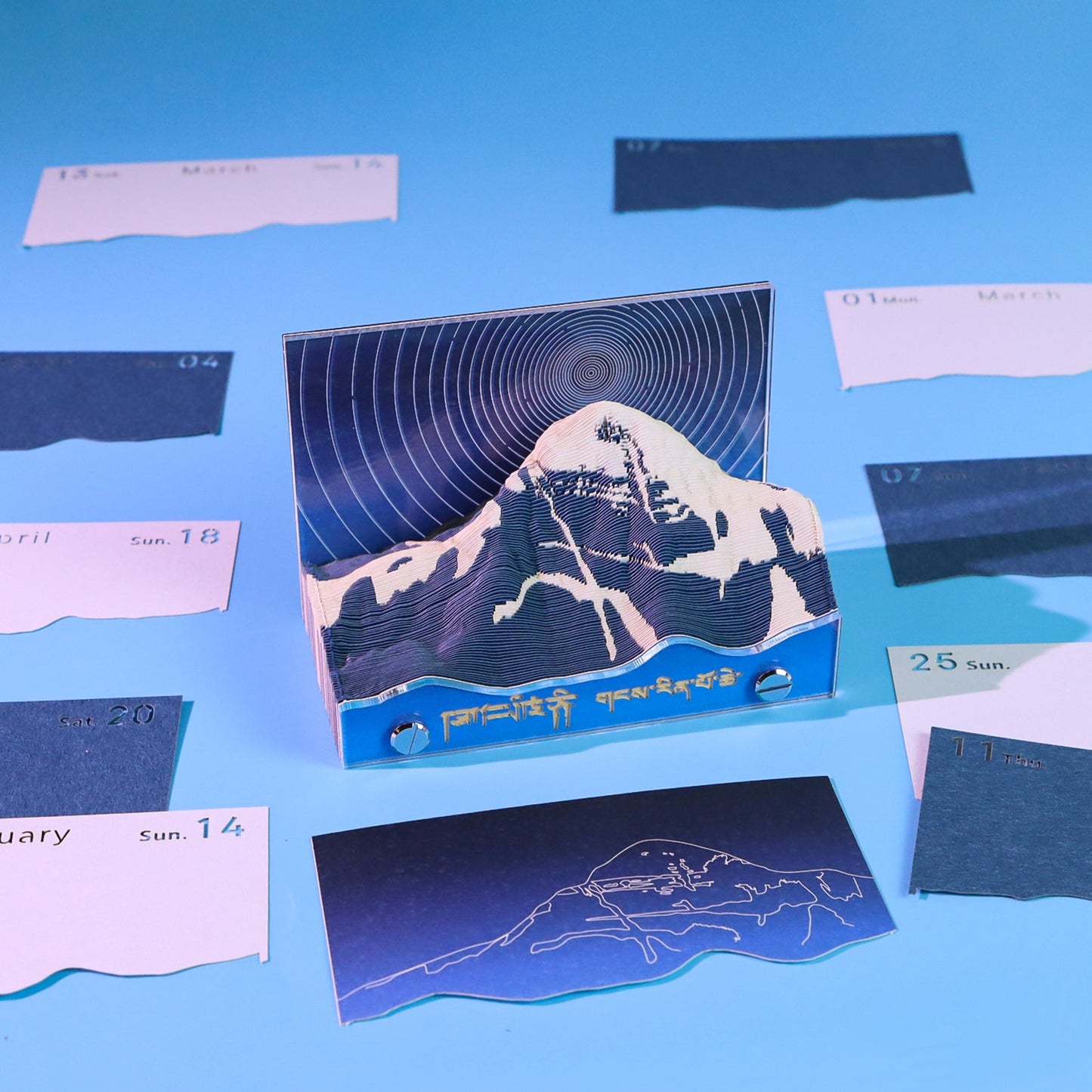 3D Calendar 2027 - Mount Kailash - 3D Calendar
