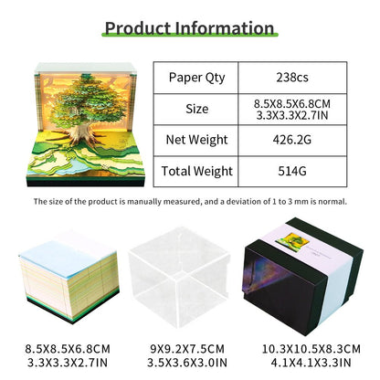 3D Calendar 2027 - Tree House D - 3D Calendar