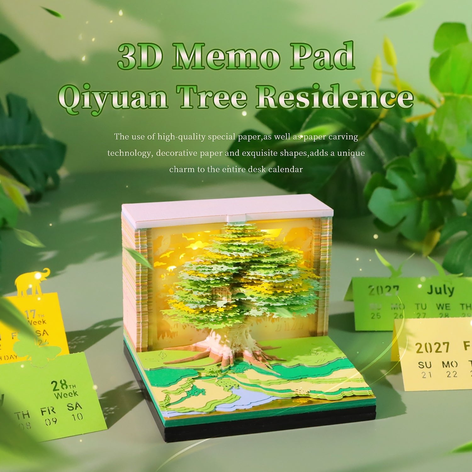3D Calendar 2027 - Tree House D - 3D Calendar