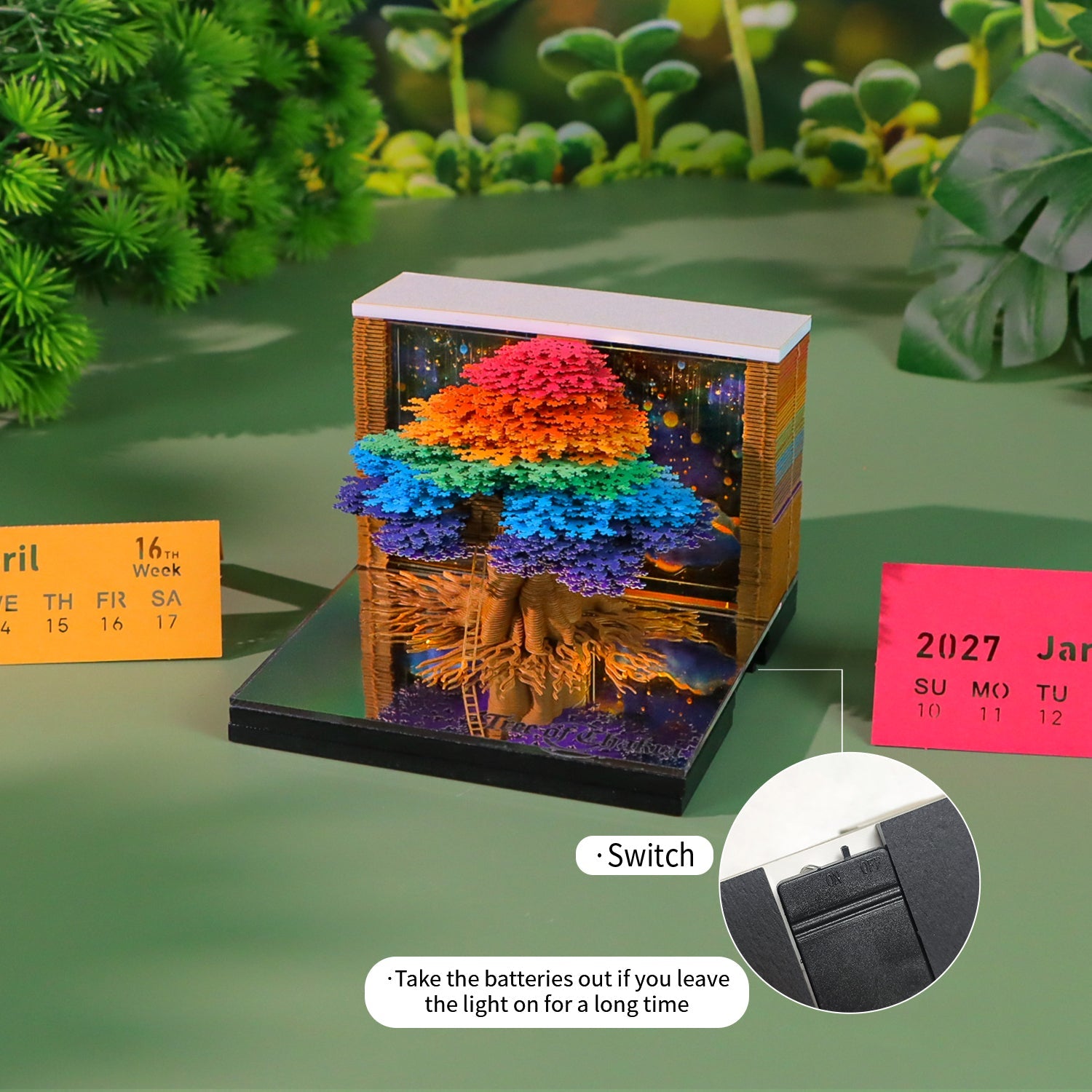 3D Calendar 2027 - Tree of Chakra - 3D Calendar