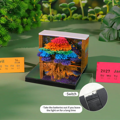 3D Calendar 2027 - Tree of Chakra - 3D Calendar