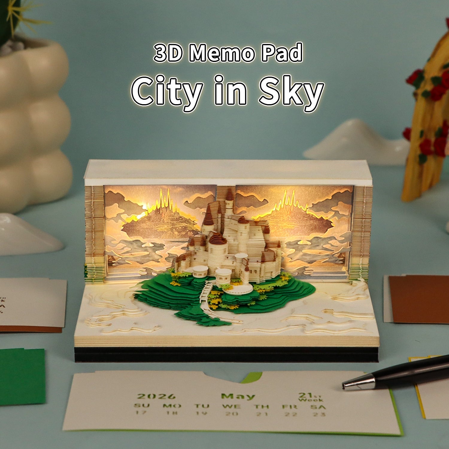 3D Calendar - City in Sky - 3D Calendar