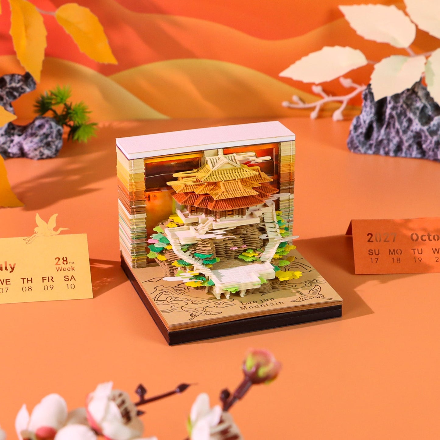 3D Calendar - Clouds Surrounding the Mountain - 3D Calendar