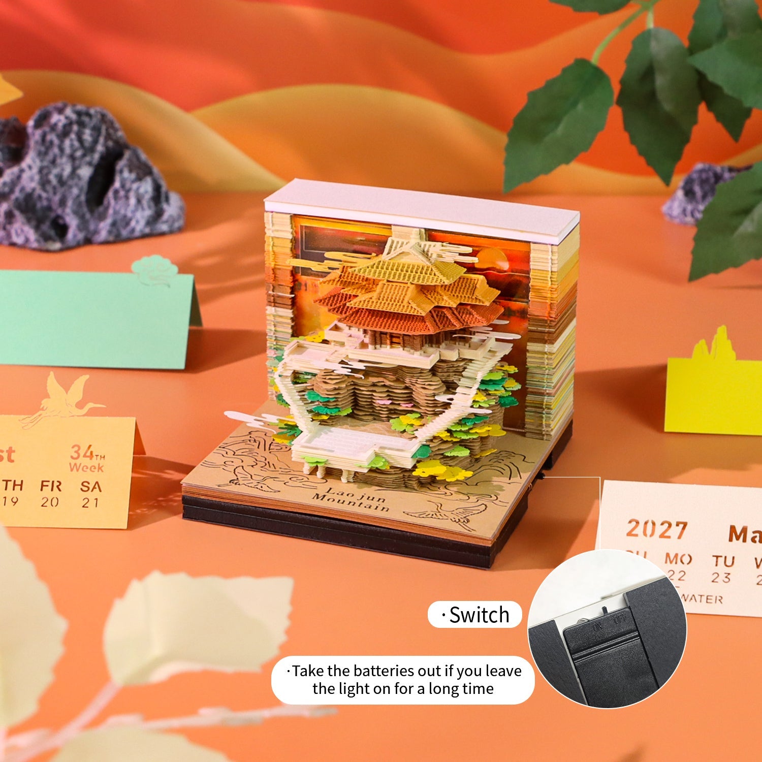 3D Calendar - Clouds Surrounding the Mountain - 3D Calendar