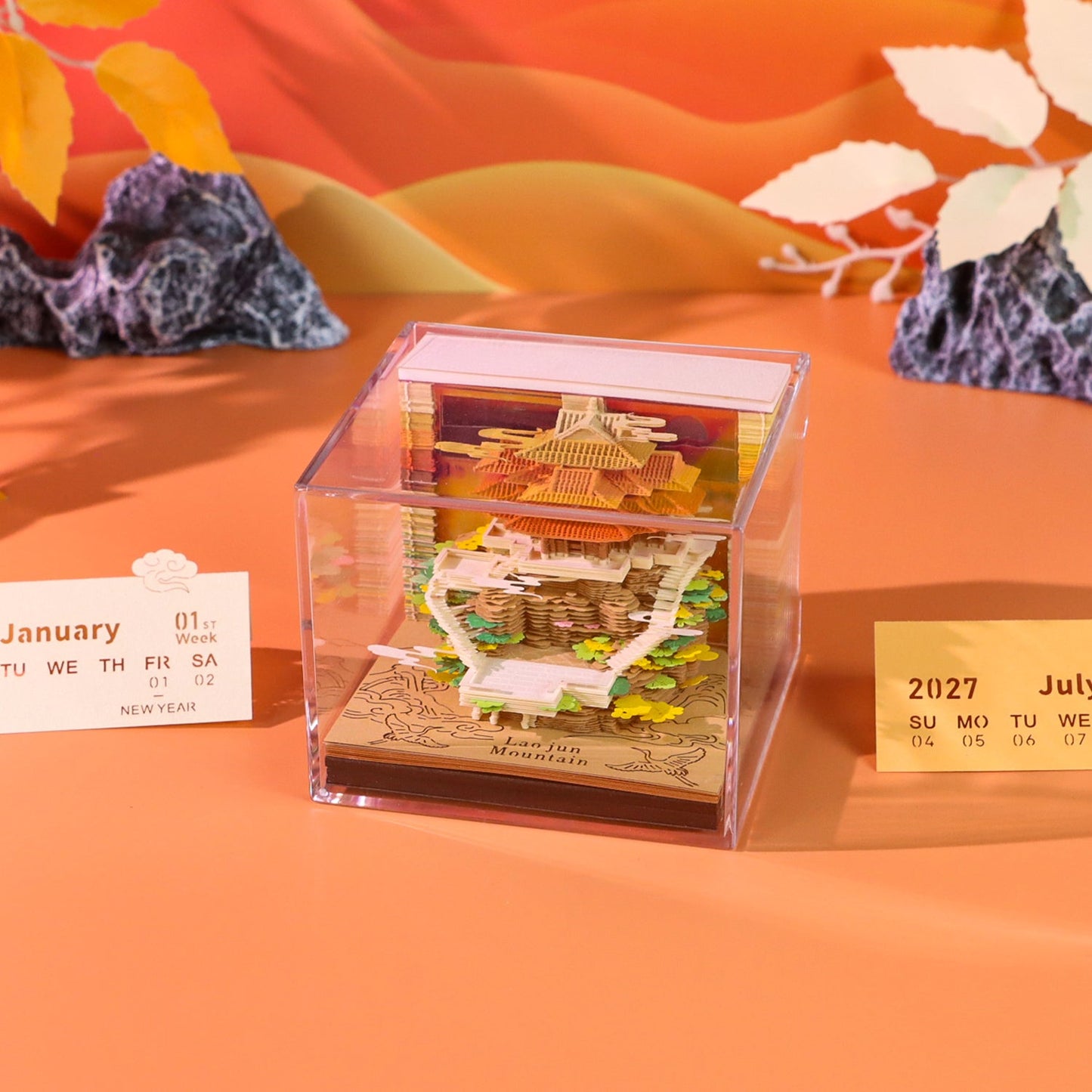 3D Calendar - Clouds Surrounding the Mountain - 3D Calendar
