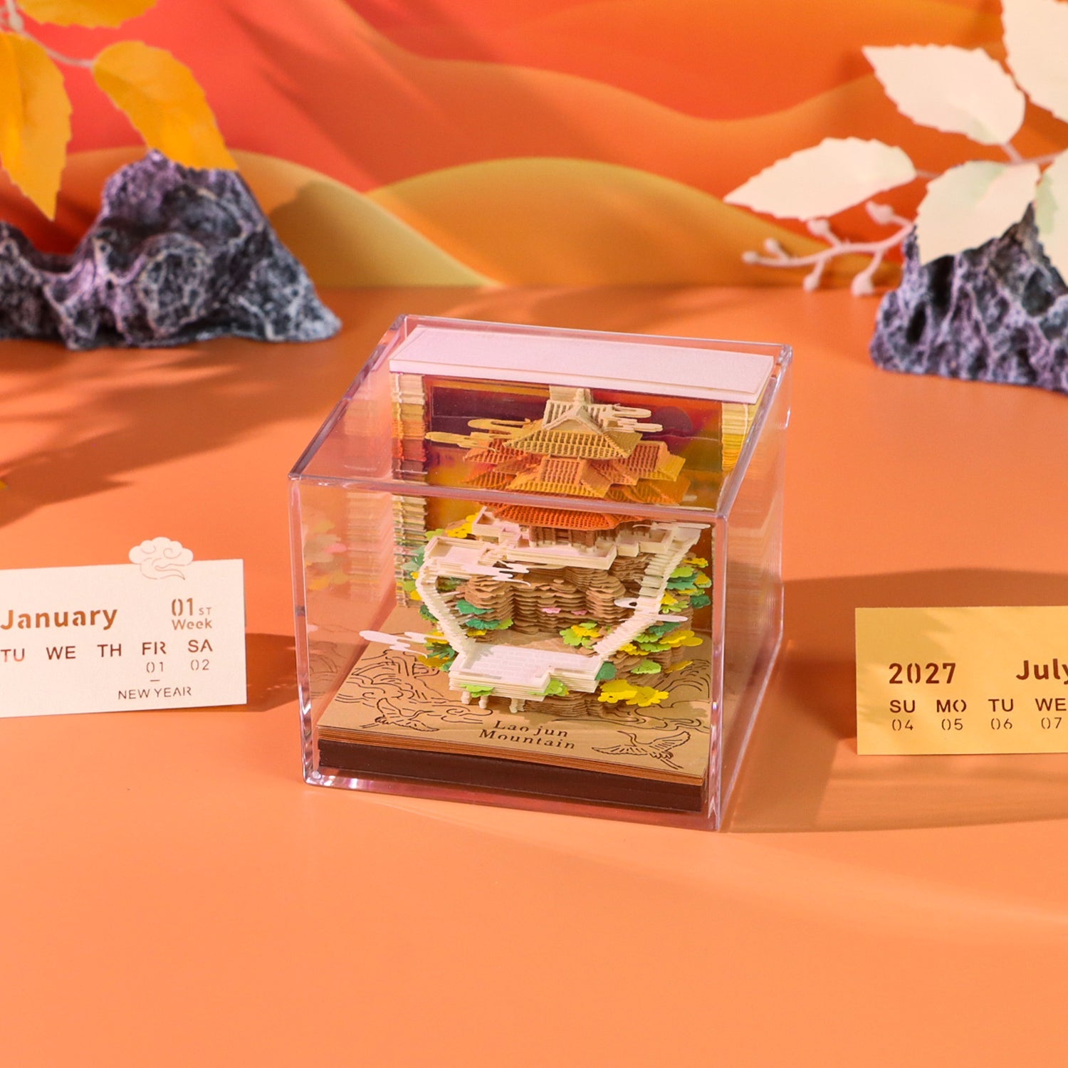 3D Calendar - Clouds Surrounding the Mountain - 3D Calendar