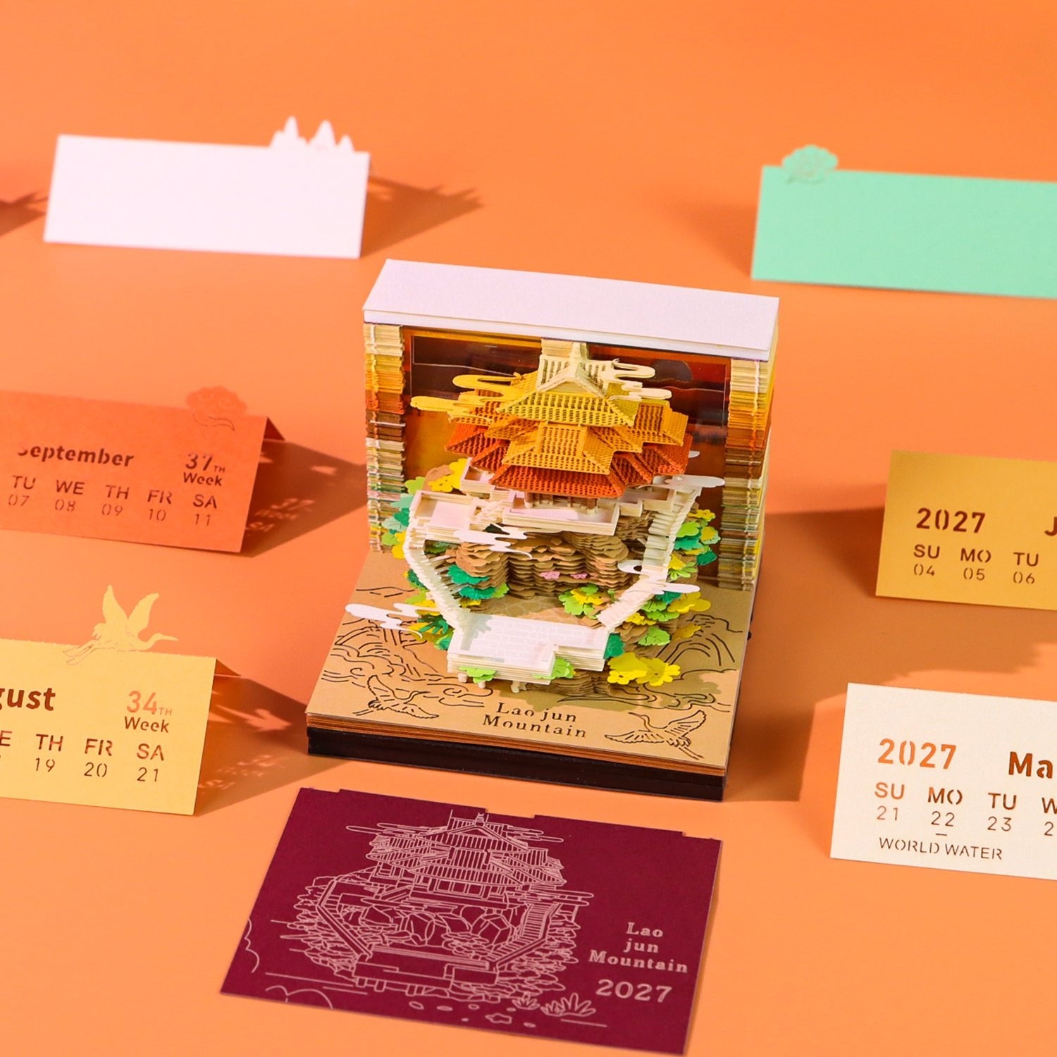 3D Calendar - Clouds Surrounding the Mountain - 3D Calendar
