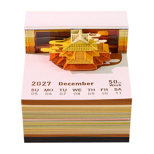 3D Calendar - Clouds Surrounding the Mountain - 3D Calendar