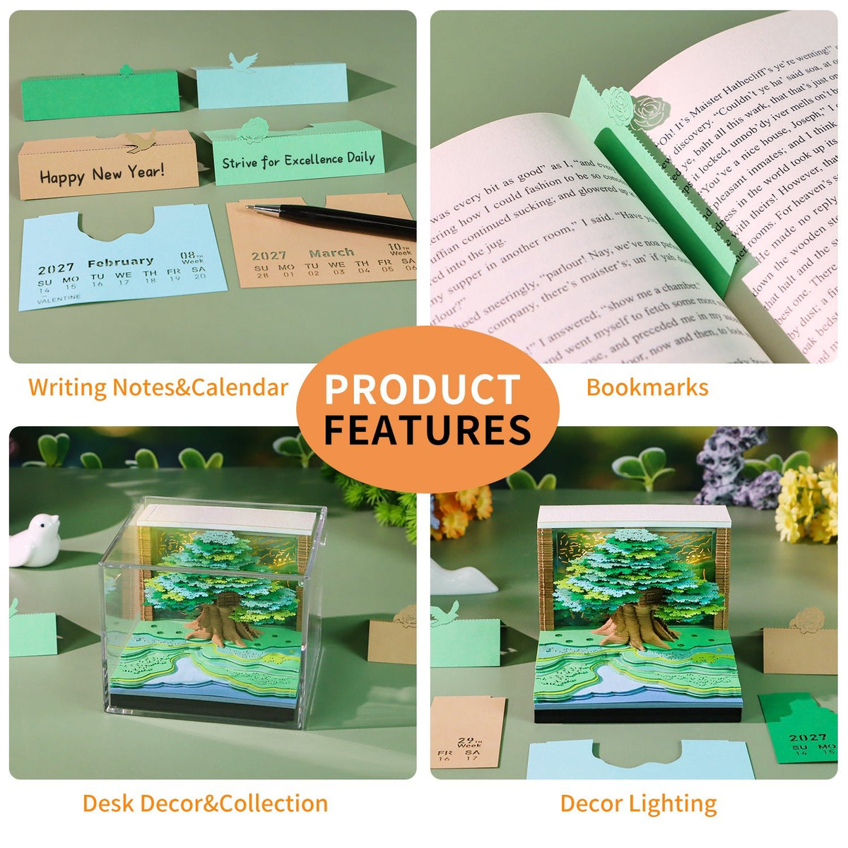 3D Calendar - Four Leaf Tree - 3D Calendar