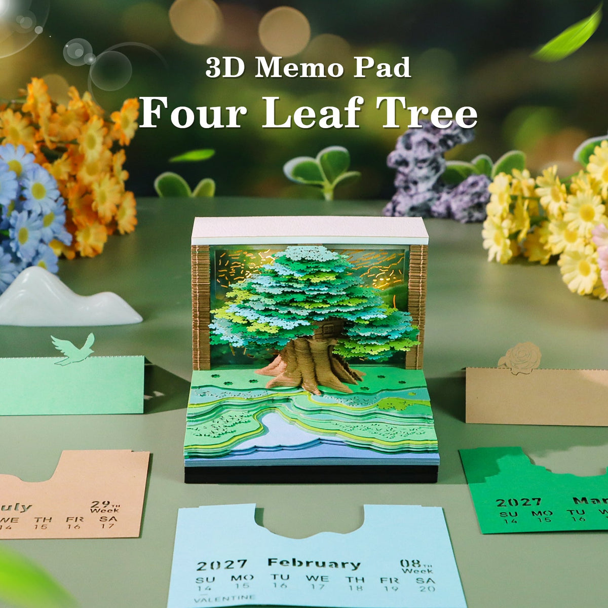 3D Calendar - Four Leaf Tree - 3D Calendar