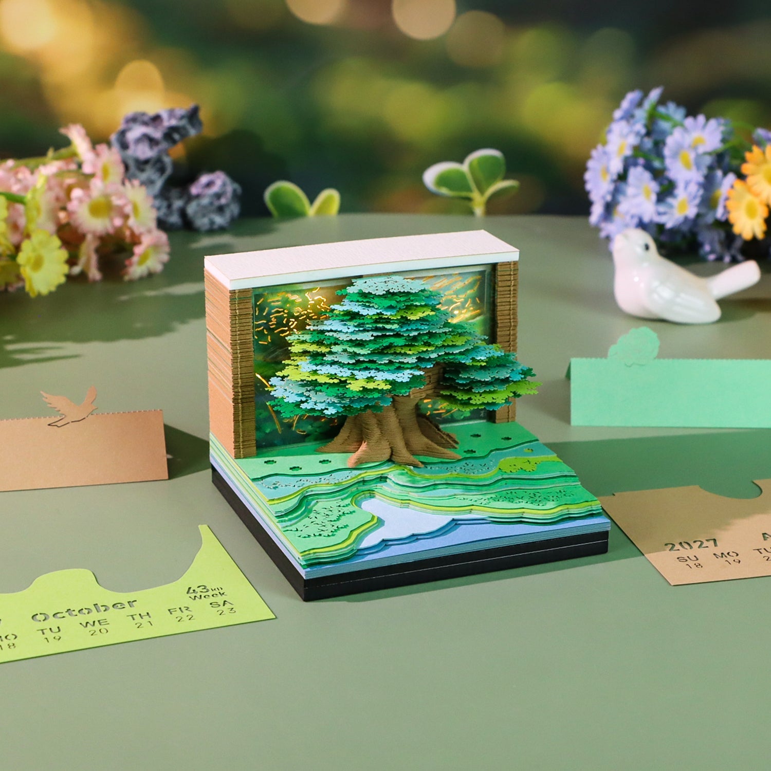 3D Calendar - Four Leaf Tree - 3D Calendar