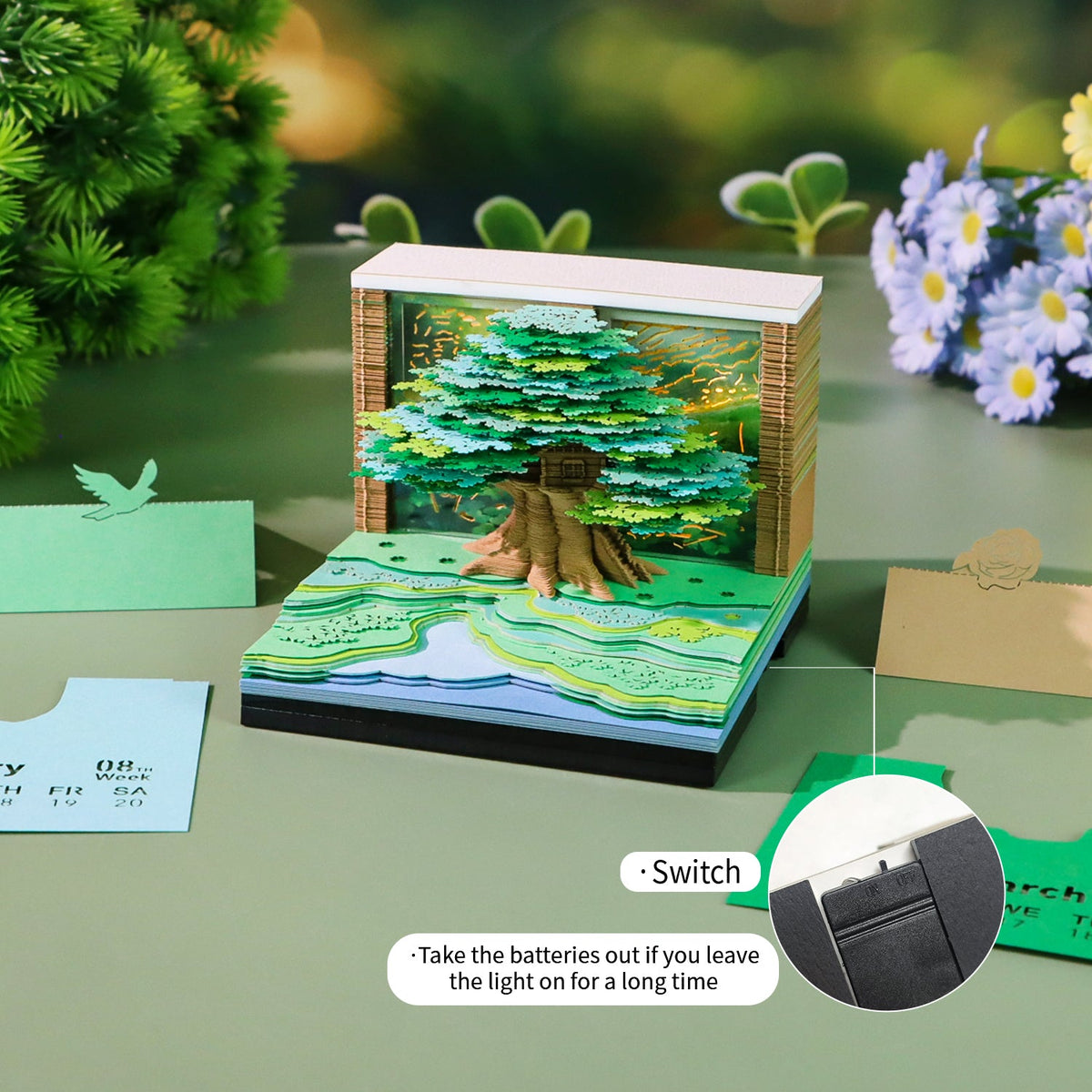 3D Calendar - Four Leaf Tree - 3D Calendar