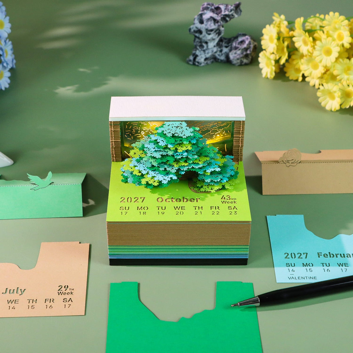3D Calendar - Four Leaf Tree - 3D Calendar