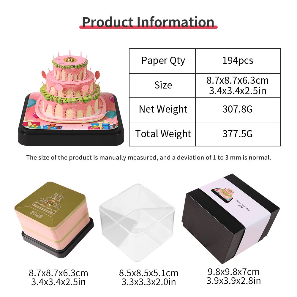 3D Calendar - Happy Birthday - 3D Calendar