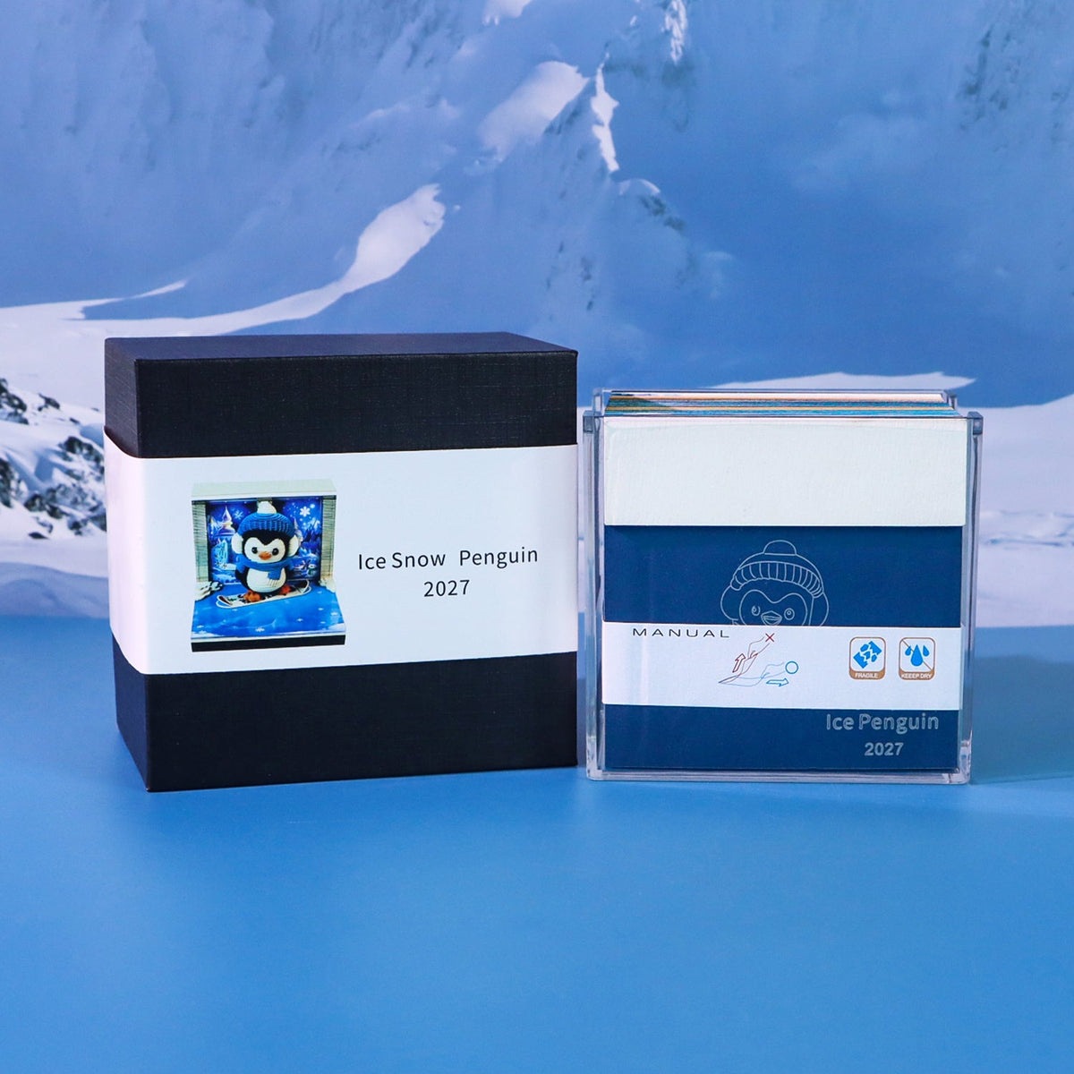 3D Calendar - Ice Snow Penguin - 3D Calendar