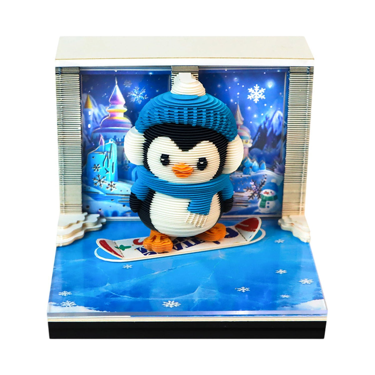 3D Calendar - Ice Snow Penguin - 3D Calendar