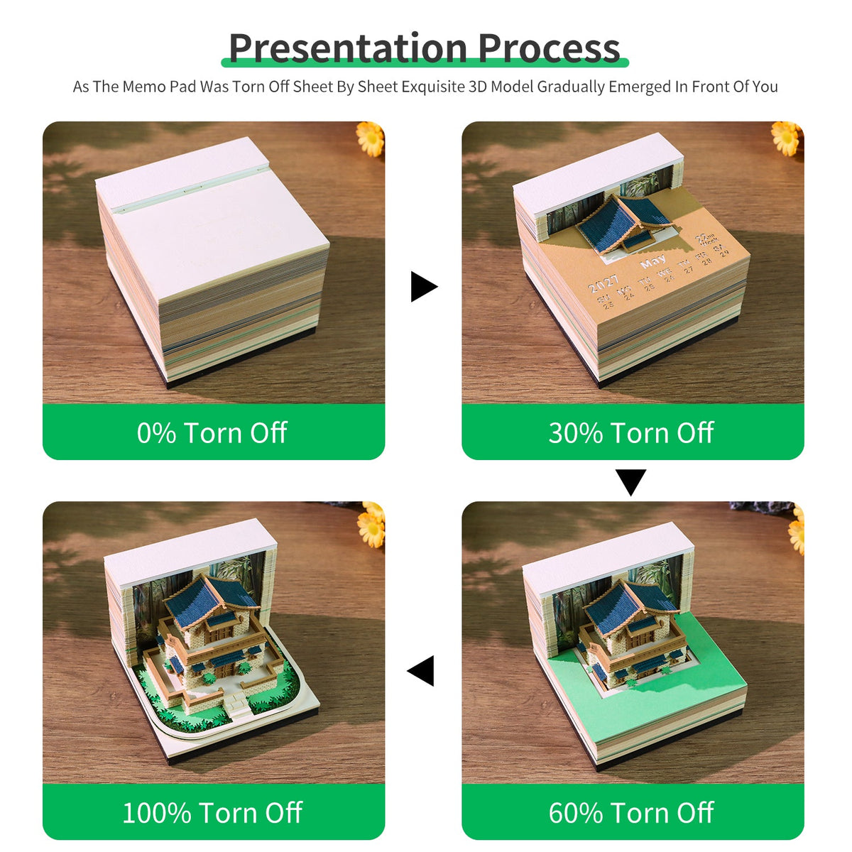 3D Calendar - Leisurely Courtyard - 3D Calendar