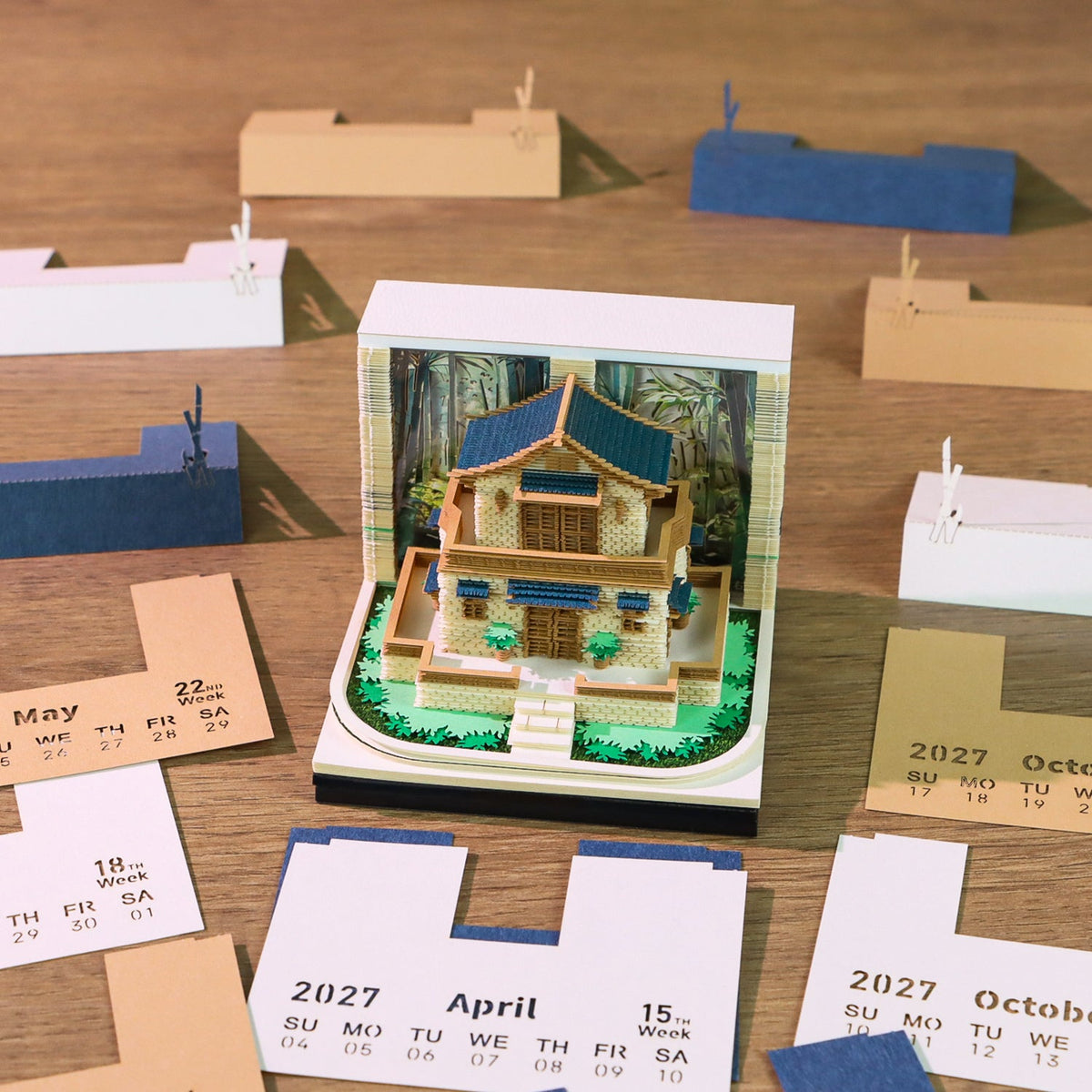 3D Calendar - Leisurely Courtyard - 3D Calendar